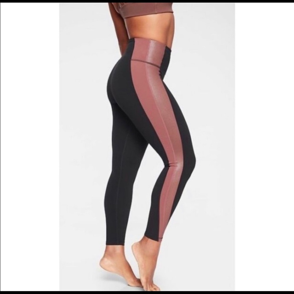 Athleta Salutation Colorblock Asym 7/8 Tight Yoga Pant - Picture 1 of 11